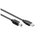 Good Connections USB A/USB B, 0.5 m, 0.5 m, USB A, USB B, USB 3.2 Gen 1 (3.1 Gen 1), Male/Male, Black