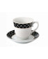 8 Piece 8oz Tea or Coffee Cup and Saucer Set, Service for 4