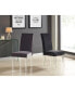 Фото #4 товара Dalia Modern and Contemporary Dining Chair in Black Velvet with Acrylic Legs - Set of 2