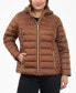 Фото #1 товара Women's Plus Size Hooded Packable Down Puffer Coat