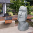 Moai Rapa Nui Kopf Figur 28x25x56cm Grau