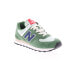 Фото #2 товара New Balance 574 U574HGB Mens Green Suede Lace Up Lifestyle Sneakers Shoes