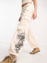 Фото #3 товара Ed Hardy low rise cargo trousers with dragon embroidery