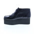 Фото #5 товара Clarks Wallabee ELVTD 26160832 Womens Black Leather Wedges Heels Shoes 6.5