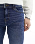 ASOS DESIGN skinny jeans in mid wash blue VERWASCHENES DUNKELBLAU, W33 L30 - фото #8