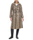 Фото #1 товара Women's Faux-Leather Snakeskin-Print Trench Coat