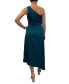 Women's One-Shoulder Pleated Midi Dress