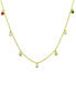 Фото #1 товара And Now This multi Channel Color Stone Drop Necklace, Gold Plate 16"+2" extender