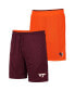 Фото #1 товара Men's Orange, Maroon Virginia Tech Hokies Wiggum Reversible Shorts