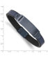 ფოტო #2 პროდუქტის Stainless Steel Brushed Dark Grey IP-plated Leather ID Bracelet