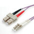 Фото #3 товара ROLINE Fibre Optic Jumper Cable - 50/125µm - LC/SC - OM4 - purple 1 m - 1 m - OM4 - LC - SC