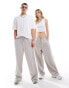 Фото #2 товара COLLUSION Unisex formal joggers in grey stripe