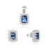 Фото #1 товара Elegant jewelry set with zircons TAGSET287 (pendant, earrings)