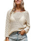Фото #1 товара Women's Long Sleeve Cut-Out Cover-Up Top