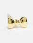 Kingsley Ryan bow stud earrings in gold plated