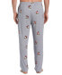 ფოტო #2 პროდუქტის Men's Deluxe Touch Knit Printed Pajama Pant