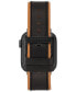 Фото #2 товара Ремешок для часов Vince Camuto Black and Brown Premium Leather с перфорированным дизайном, совместимый с Apple Watch 42/44/45/Ultra/Ultra 2