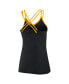 Фото #2 товара Women's Black Pittsburgh Steelers Go For It Strappy Crossback Tank Top