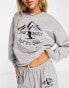 South Beach – Ski Apres Club – Sweatshirt in Grau mit Rundhalsausschnitt