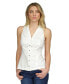 ფოტო #1 პროდუქტის Women's Linen Sleeveless Button-Front Top