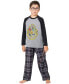 Toddler Boys Hogwarts School Crest Raglan Pajama Set