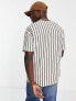 New Look oversized stripe t-shirt in white and navy