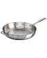 Stainless Steel 12.5" Deep Fry Pan with Helper Handle