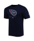 Фото #3 товара Men's Navy Tennessee Titans Combine Authentic Ball Logo T-shirt