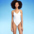 Фото #1 товара Women's V-Neck One Piece Swimsuit - Shade & Shore White XS