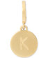 Gold-Tone Initial Polished Disc Charm Pendant