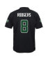 Big Boys Aaron Rodgers Black New York Jets Fashion Game Jersey