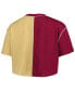 Фото #2 товара Women's Garnet, Gold Florida State Seminoles Colorblock Cropped T-shirt