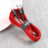 Фото #4 товара Wytrzymały nylonowy kabel przewód USB - USB-C QC3 3m - czerwony