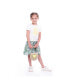 Child River Riviera Solid Jersey and Gauze Woven Dress