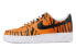 Фото #1 товара 【定制球鞋】Nike Air Force 1 空军一号 2022虎年款 新年礼物 虎纹图腾 涂鸦 改色 低帮 板鞋 男款 黑橙 / Кроссовки Nike Air Force CW2288-111