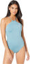 Kate Spade New York Women's 182933 Scalloped High Neck One Piece Swimsuit Size S