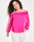 Фото #1 товара Women's Off-The-Shoulder Ruffled Top, Created for Macy's