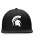 Фото #4 товара Men's Black Michigan State Spartans Dusk Flex Hat