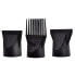 Фото #2 товара 3pcs Professional Plastic Hair Dryer Nozzle Diffuser Hair Dryer Nozzle Comb Attachment Concentrator Replacement Hair Dryer Flat Hairdresser Salon Styling Tool Specially for Diameter 4.5cm (Black)