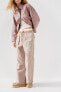 Faded-effect cargo trousers