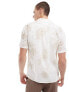 Hollister short sleeve shirt with floral print in cream