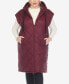 Фото #1 товара Plus Size Diamond Quilted Hooded Puffer Vest