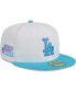 ფოტო #1 პროდუქტის Men's White Los Angeles Dodgers Vice 59FIFTY Fitted Hat