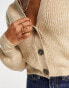 Фото #8 товара JDY v neck ribbed cardigan in beige