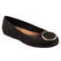 Фото #2 товара Softwalk Sonoma Halo S2257-004 Womens Black Narrow Nubuck Ballet Flats Shoes