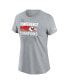 ფოტო #1 პროდუქტის Women's Gray Kansas City Chiefs 2022 AFC Champions Trophy Collection T-shirt