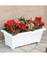 Countryside Patio Planter Box, White, 12 Inch by 27 Inch