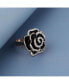 ფოტო #3 პროდუქტის Women's Black Embellished Rose Cocktail Ring