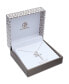 ფოტო #2 პროდუქტის Cubic Zirconia Double Cross 18" Pendant Necklace in Sterling Silver