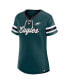ფოტო #2 პროდუქტის Women's Midnight Green Philadelphia Eagles Original State Lace-Up T-shirt